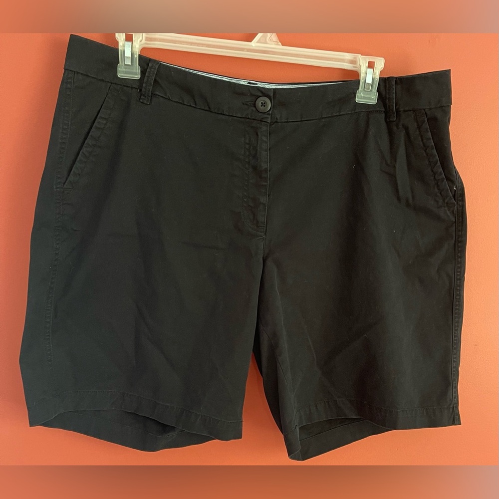 Crown & Ivy Black Shorts Classic Cotton Blend